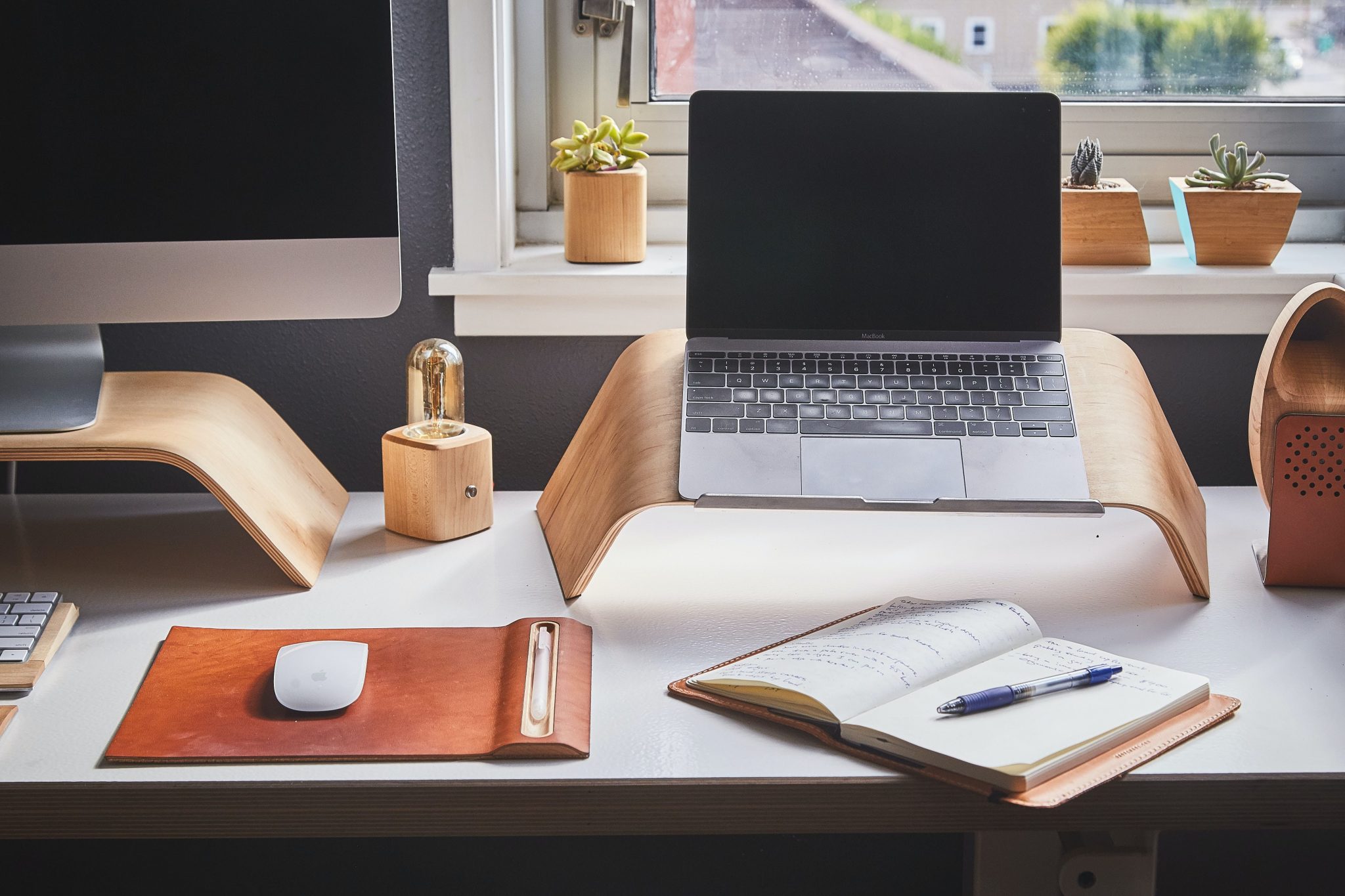 Computers on work from home desk