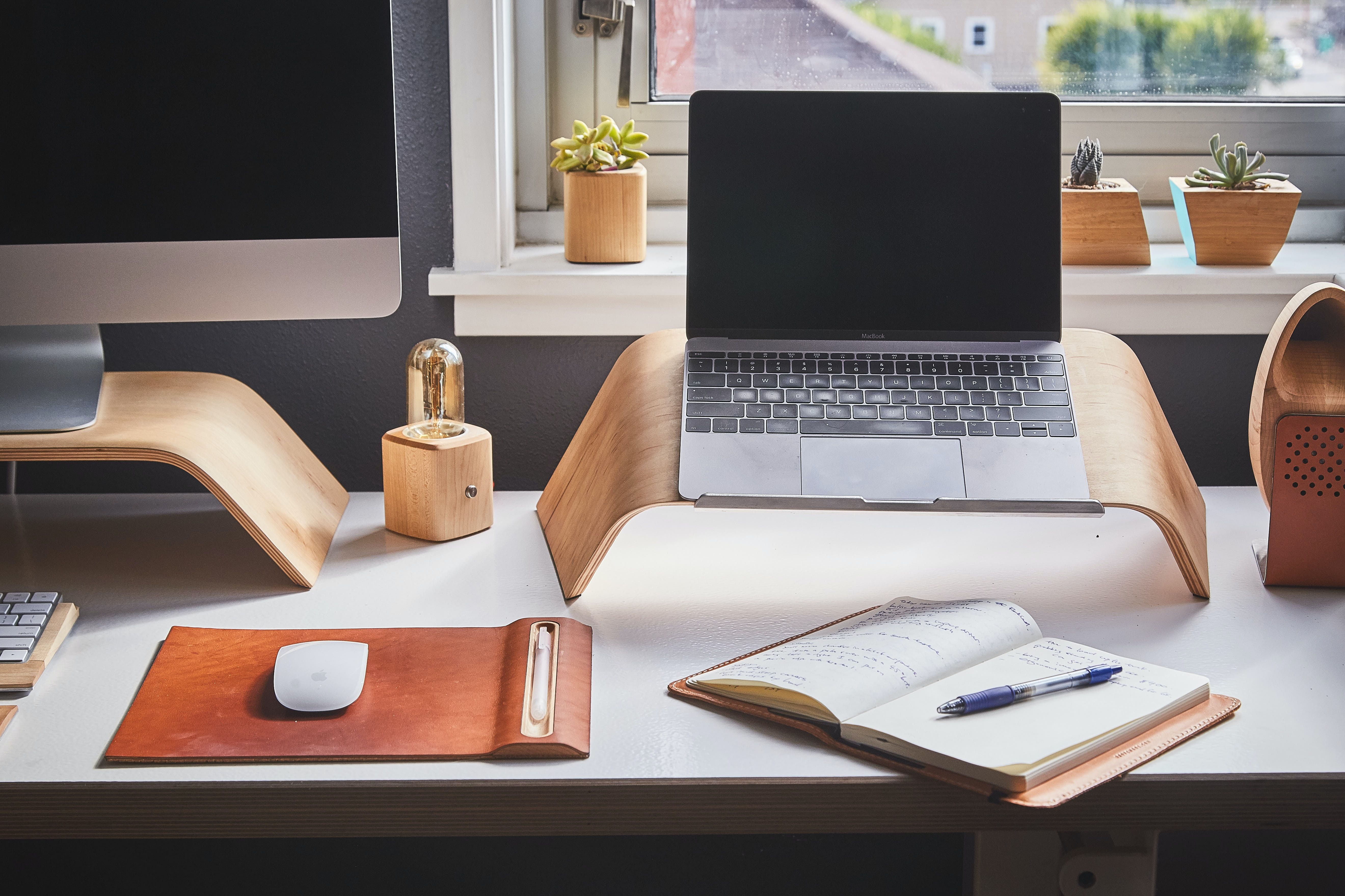 Computers on work from home desk