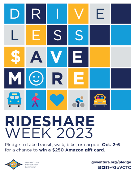Rideshare Week 2023 Flyer English