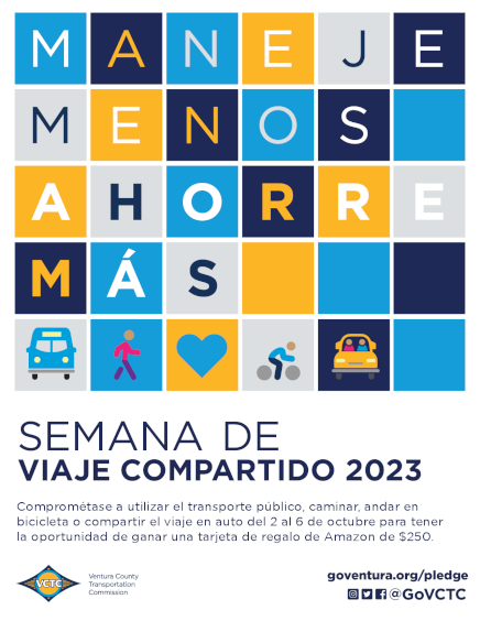 Rideshare Week 2023 Flyer Spanish