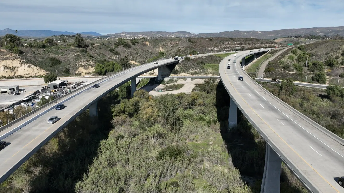 Aerial View of the Bridge, Photo Credit: Caltrans, District 7